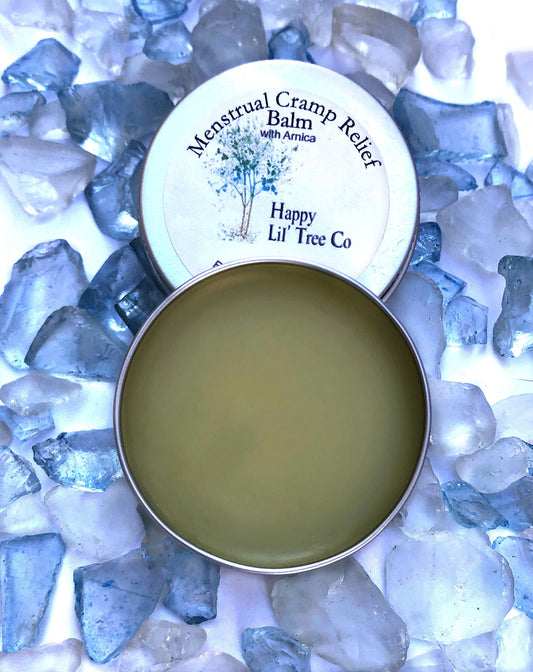 Natural Period Cramp Relief Balm - Menstrual and Ovulation Discomfort Relief Salve with Arnica - Natural Organic Body Care - Herbal Remedy
